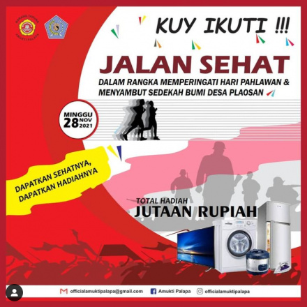 Ayo Ikuti! Kegiatan Jalan Sehat oleh Karang Taruna Desa Plaosan